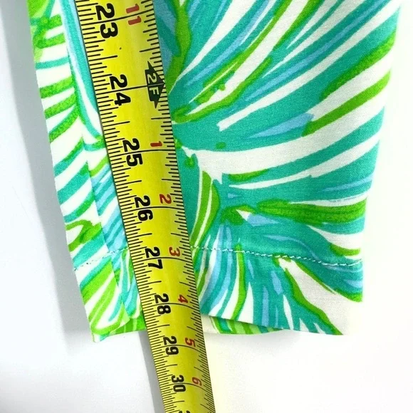 Lilly Pulitzer Alina Slim Ankle Pants Womens 0 Fronds Place Print Tropical Color - Picture 12 of 13